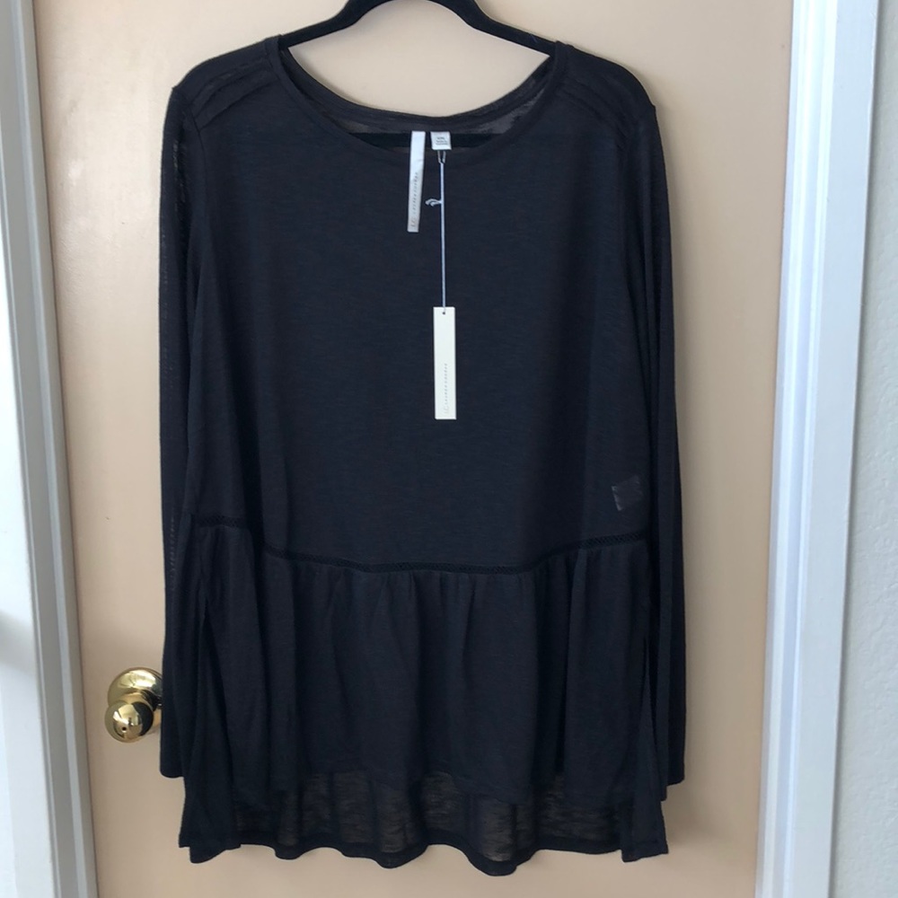 Black babydoll style top